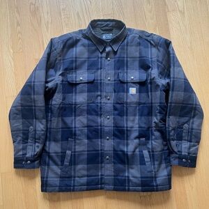Carhartt Blue Plaid Shirt Jacket